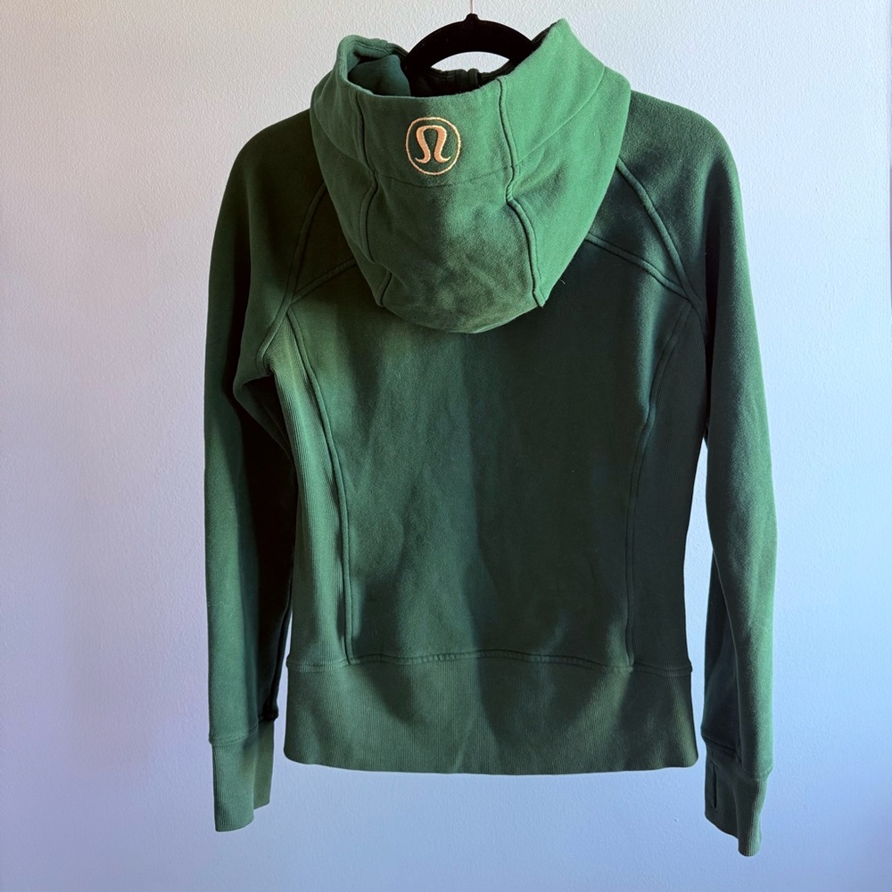 Lululemon Scuba Full-Zip Hoodie, Everglade Green / Gold | Size 6 - Picture 6 of 10